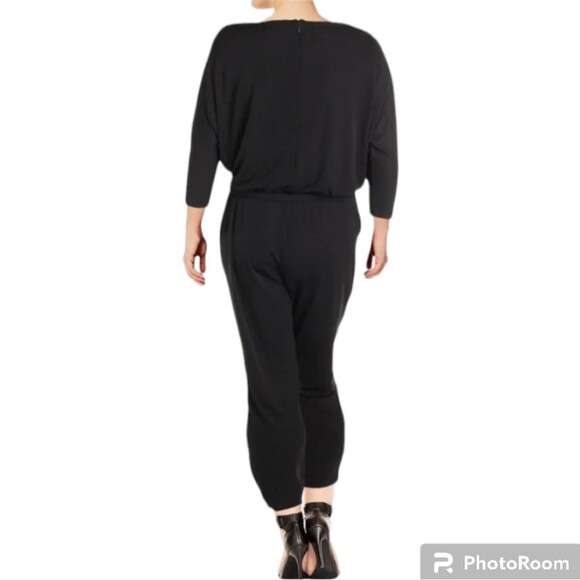 Lauren Ralph Lauren Keyhole Belted Jumpsuit In Black Womens Size Small - Picture 5 of 11